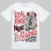 Jordan 1 Low OG "Chicago" DopeSkill T-Shirt Real Ones Move In Silence Graphic Streetwear - White