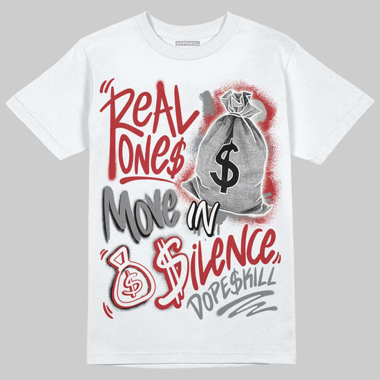 Jordan 8 Retro Bugs Bunny (2025) DopeSkill T-Shirt Real Ones Move In Silence Graphic Streetwear - White