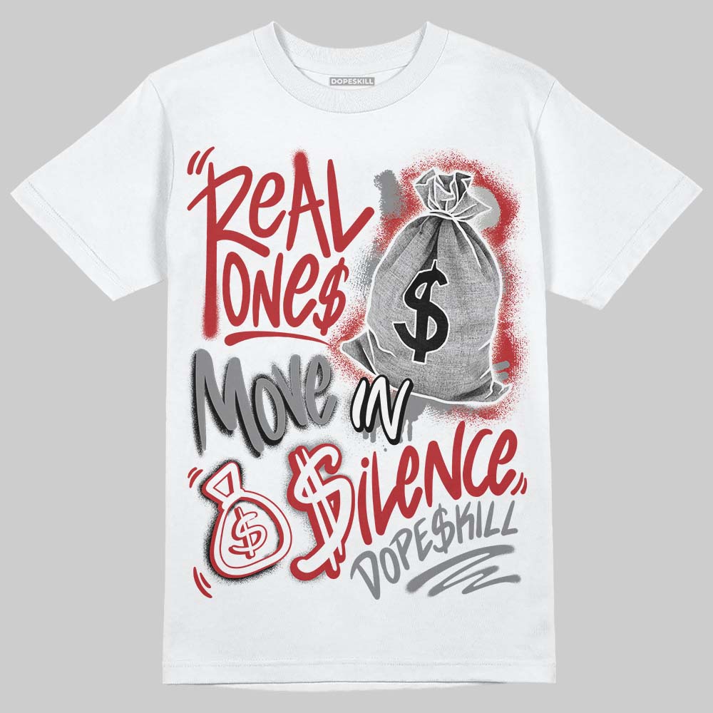 Jordan 8 Retro Bugs Bunny (2025) DopeSkill T-Shirt Real Ones Move In Silence Graphic Streetwear - White