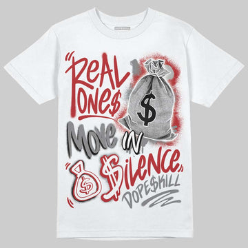 Jordan 8 Retro Bugs Bunny (2025) DopeSkill T-Shirt Real Ones Move In Silence Graphic Streetwear - White