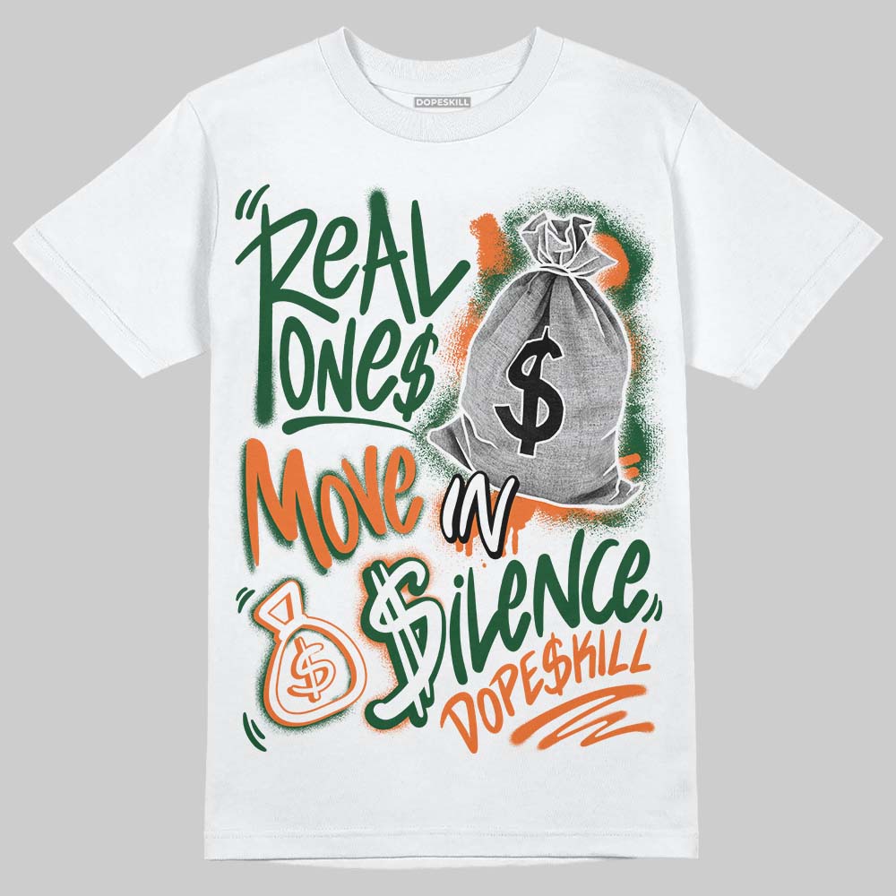 SoleFly x Air Jordan 3 “Fruits Of Our Labor” DopeSkill T-Shirt Real Ones Move In Silence Graphic Streetwear  White