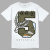 Jordan 5 "Olive" DopeSkill T-Shirt No.5 Graphic Streetwear - White 