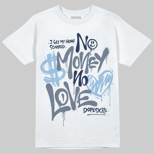 New Balance 9060 Arctic Grey DopeSkill T-Shirt No Money No Love Typo Graphic Streetwear - White