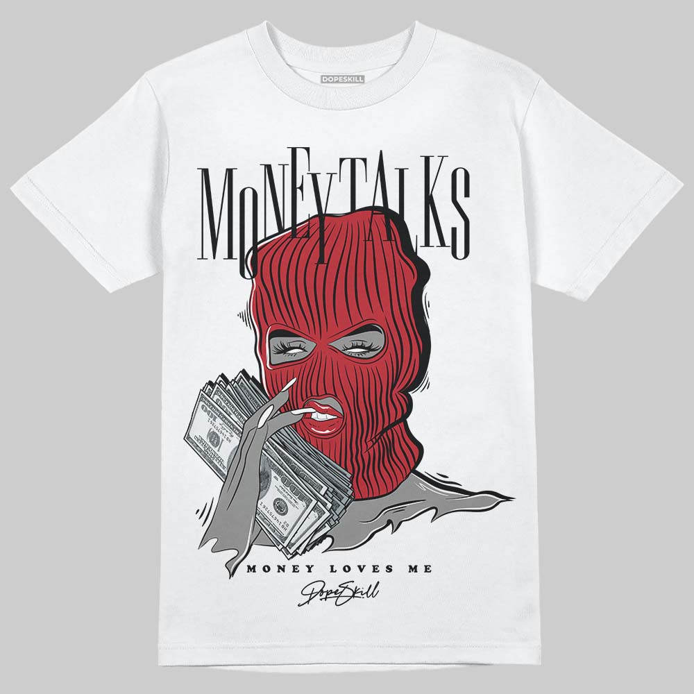 Jordan 14 Retro ‘Black Toe’ DopeSkill T-Shirt Money Talks Graphic Streetwear - White