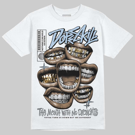 New Balance Abzorb 2000 “Silver/Blue” DopeSkill T-Shirt The Mouth With No Droughts Graphic Streetwear - White