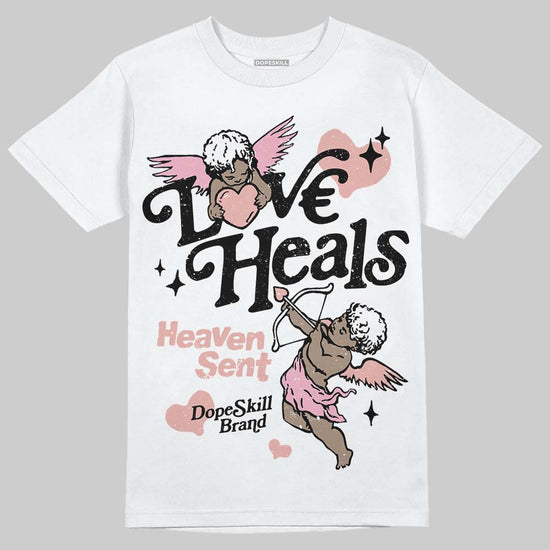 Jordan 1 Low OG “Rust Pink” DopeSkill T-Shirt New Love Heals Graphic Streetwear - White