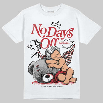 Jordan 5 Retro Fire Red Black Tongue (2025) DopeSkill T-Shirt New No Days Off Graphic Streetwear - White