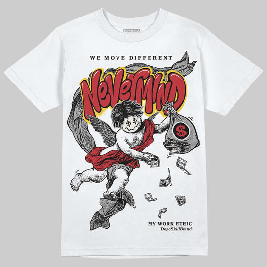 Jordan 4 “Flight Club” DopeSkill T-Shirt Nevermind Graphic Streetwear - White
