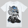 Jordan 5 Black University Blue DopeSkill T-Shirt Wolf Grey 5s Graphic Streetwear 0- White