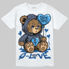 Jordan 11 Retro Low Diffused Blue DopeSkill T-Shirt Broken Bear Graphic Streetwear - White