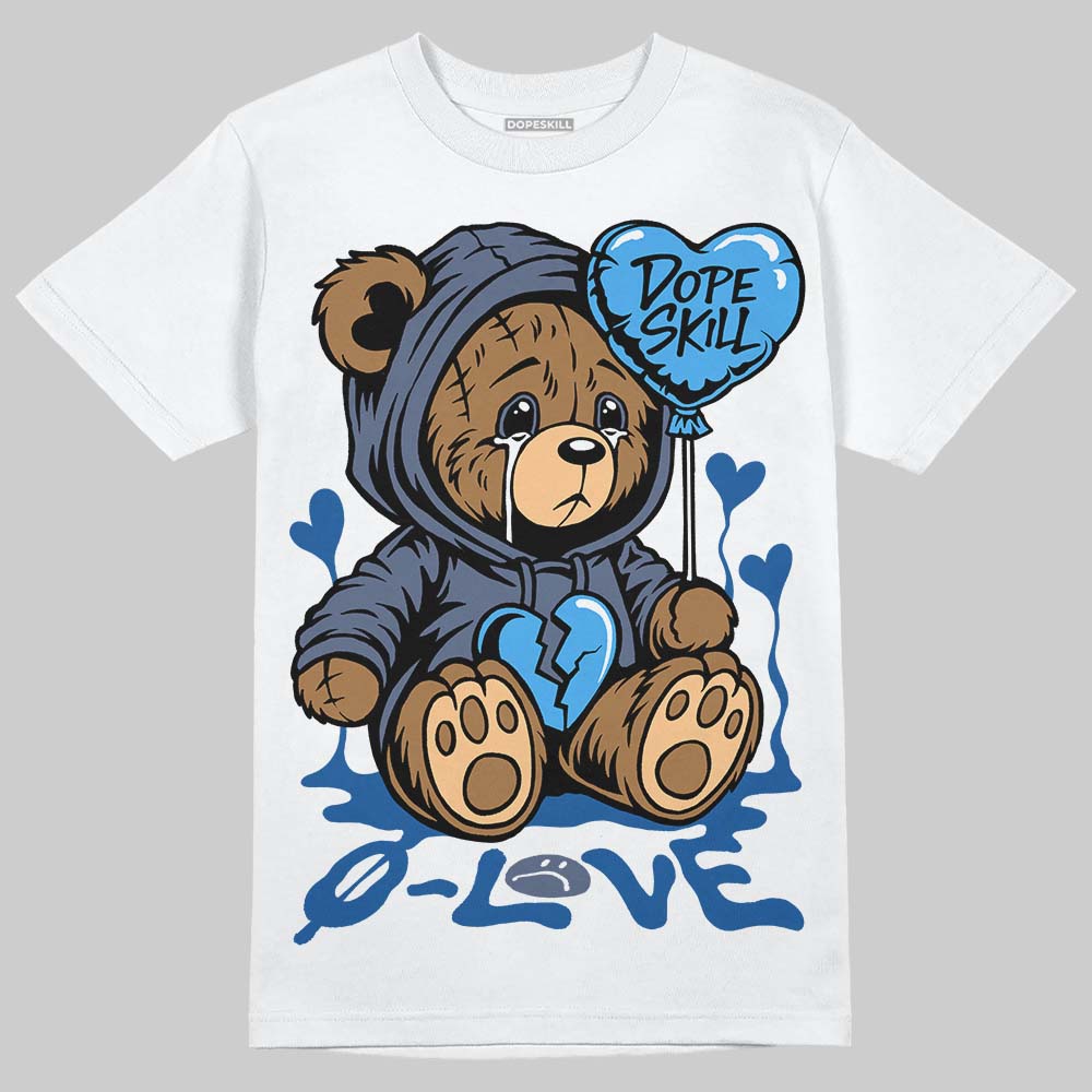 Jordan 11 Retro Low Diffused Blue DopeSkill T-Shirt Broken Bear Graphic Streetwear - White