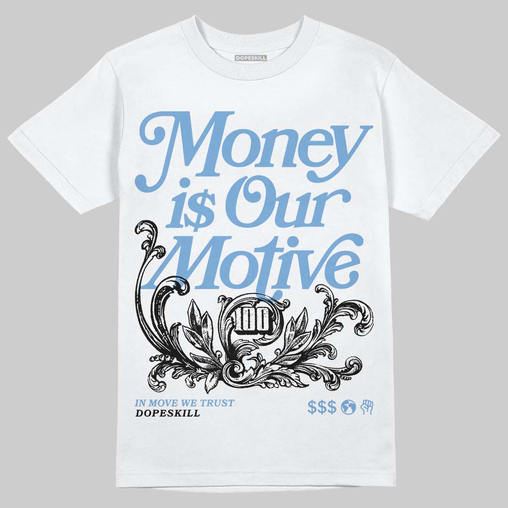 Jordan 12 Retro 'Melo' DopeSkill T-Shirt Money Is Our Motive Typo Graphic Streetwear - White