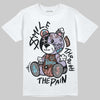 Harris Tweed x Dunk Low Denim Turquoise and Baroque Brown DopeSkill T-Shirt Smile Through The Pain Graphic Streetwear - White 