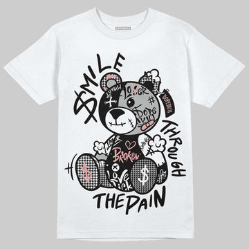 Harris Tweed x Wmns Dunk Low 'Black Phantom' DopeSkill T-Shirt Smile Through The Pain Graphic Streetwear - White