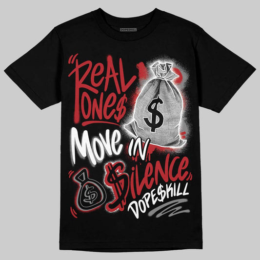 Jordan 8 Retro Bugs Bunny (2025) DopeSkill T-Shirt Real Ones Move In Silence Graphic Streetwear - Black
