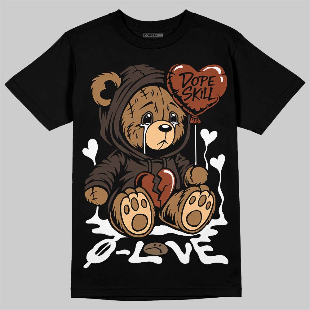 Jordan 1 Low OG “Mocha” DopeSkill T-Shirt Broken Bear Graphic Streetwear - Black