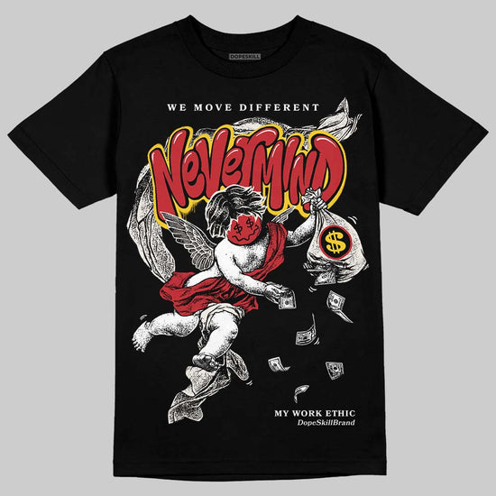 Jordan 4 “Flight Club” DopeSkill T-Shirt Nevermind Graphic Streetwear - Black
