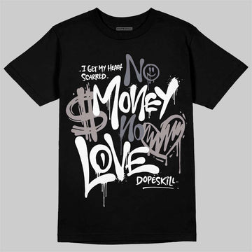 Lanvin Curb Sneakers White Anthracite DopeSkill T-Shirt No Money No Love Typo Graphic Streetwear - Black