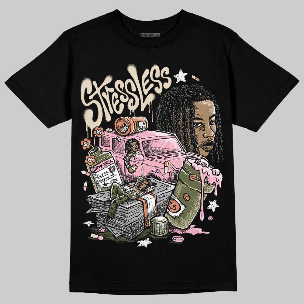 SB Dunk Low Pro x Arts-Rec Skateshop Rust Pink and Rough Green DopeSkill T-Shirt Stressless Graphic Streetwear - Black