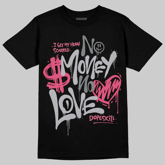 ASICS Gel Kayano 14 Pink Glo DopeSkill T-Shirt No Money No Love Typo Graphic Streetwear - Black