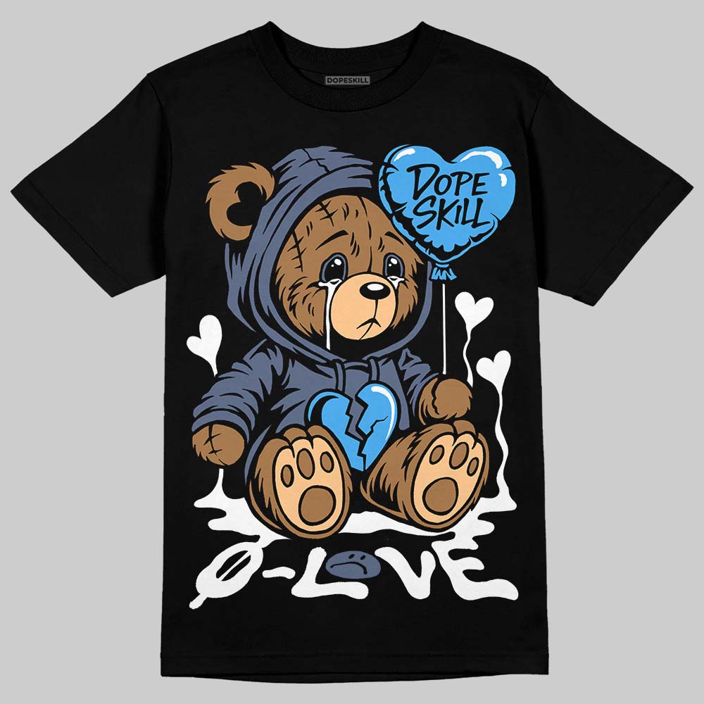 Jordan 11 Retro Low Diffused Blue DopeSkill T-Shirt Broken Bear Graphic Streetwear - Black