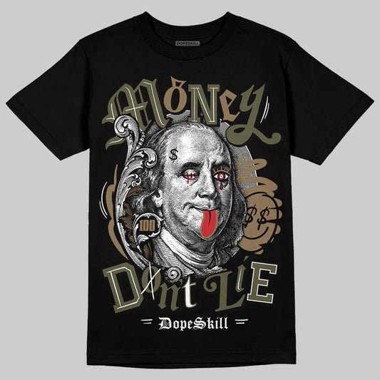 Adidas Samba OG Focus Olive Gum DopeSkill T-Shirt Money Don't Lie Graphic Streetwear - Black