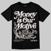 Adidas Samba OG White Black Clear Granite DopeSkill T-Shirt Money Is Our Motive Typo Graphic Streetwear - Black