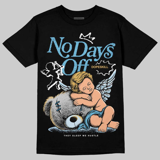Jordan 4 Denim “Worn Blue” DopeSkill T-Shirt New No Days Off Graphic Streetwear - Black