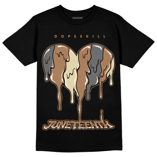 Jordan 6 WMNS Gore-Tex Brown Kelp DopeSkill T-Shirt Juneteenth Heart Graphic Streetwear - Black