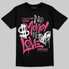 Balenciaga Runner White Fluo Pink DopeSkill T-Shirt No Money No Love Typo Graphic Streetwear - Black