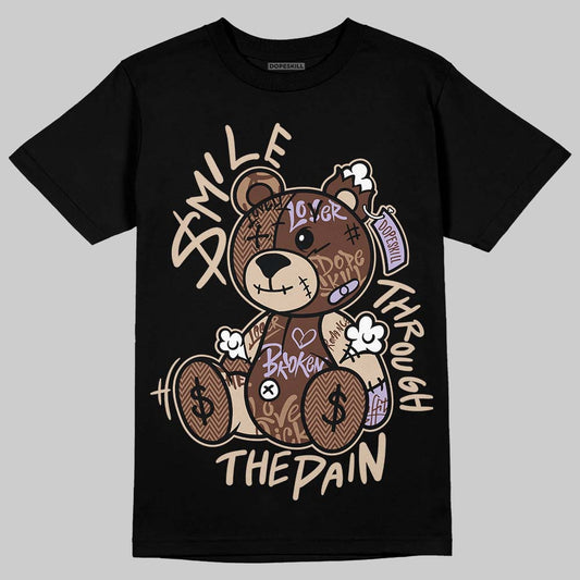 Harris Tweed x Wmns Dunk Low 'Sesame' DopeSkill T-Shirt Smile Through The Pain Graphic Streetwear - Black