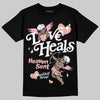 Jordan 1 Low OG “Rust Pink” DopeSkill T-Shirt New Love Heals Graphic Streetwear - Black