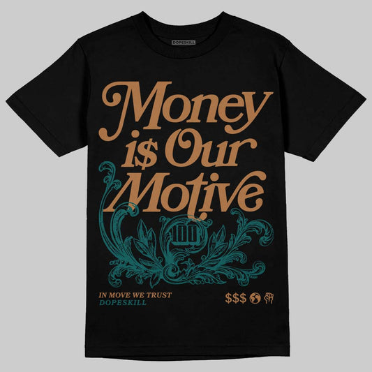 Adidas Samba OG Leopard Pack Collegiate Green DopeSkill T-Shirt Money Is Our Motive Typo Graphic Streetwear - Black