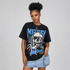 Black University Blue 5s DopeSkill T-Shirt Mystery Ghostly Grasp Graphic