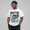 Black University Blue 5s DopeSkill T-Shirt Mystery Ghostly Grasp Graphic