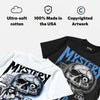 Black University Blue 5s DopeSkill T-Shirt Mystery Ghostly Grasp Graphic