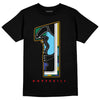 Jordan 1 Mid GS 'Six Championships' DopeSkill T-Shirt No.1 Graphic Streetwear - Black