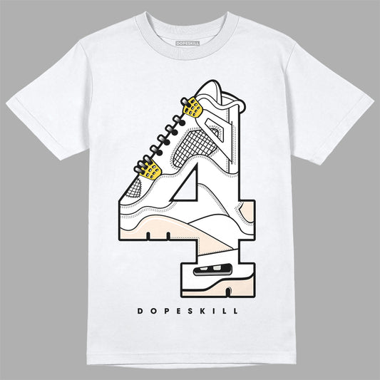 Jordan 4 "Sail" DopeSkill T-Shirt No.4 Graphic Streetwear - White