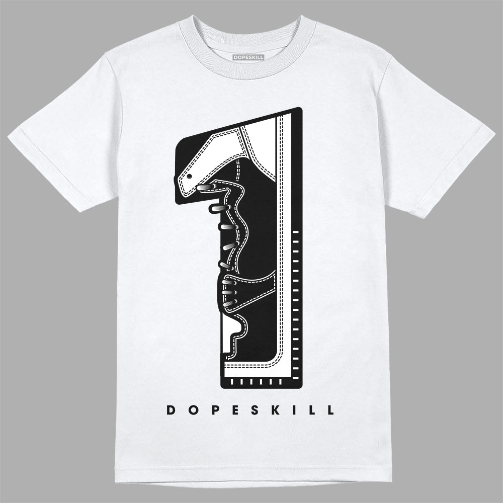 Jordan 1 High OG “Black/White” DopeSkill T-Shirt No.1 Graphic Streetwear - White 