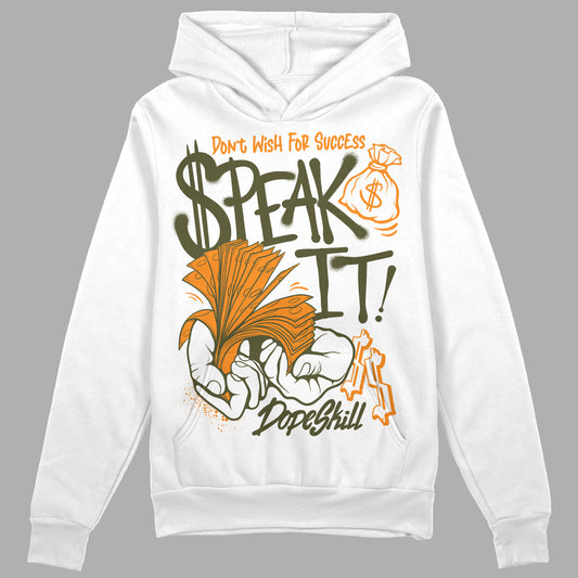 Jordan 5 "Olive" DopeSkill Hoodie Sweatshirt Speak It Graphic Streetwear - White