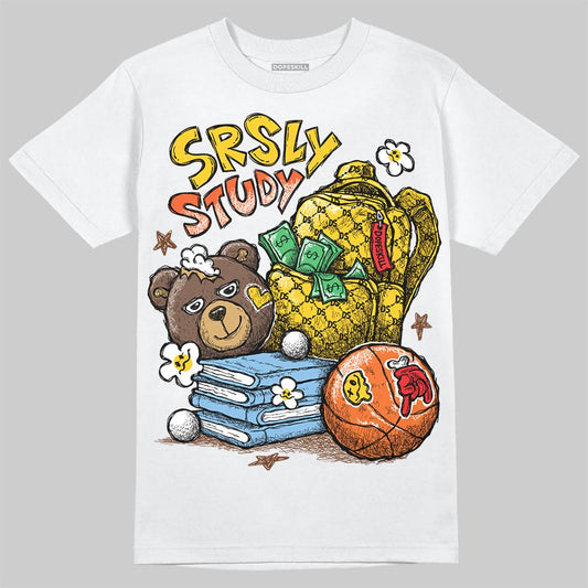 Yellow Sneakers DopeSkill T-Shirt SRSLY Study Graphic Streetwear - White 