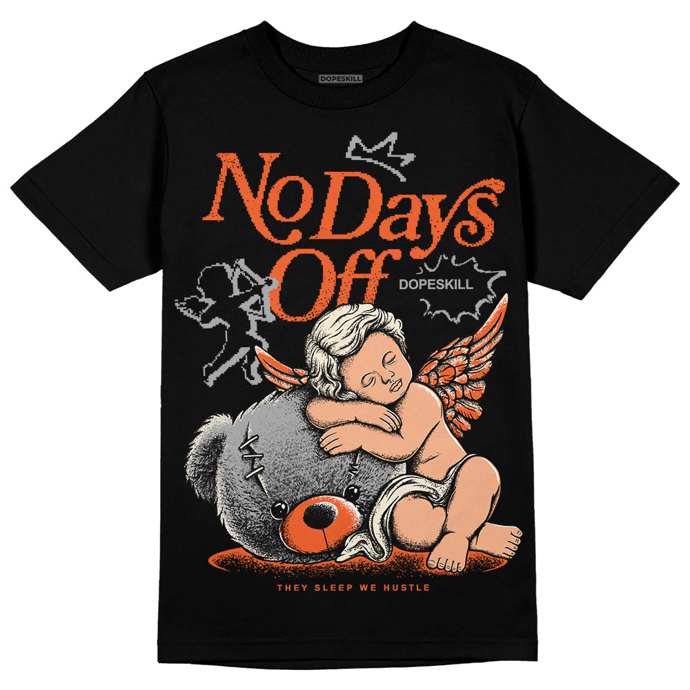 Jordan 3 Georgia Peach DopeSkill T-Shirt New No Days Off Graphic Streetwear - Black