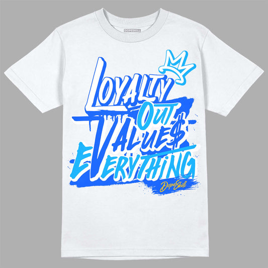 Royal Blue Sneakers DopeSkill T-Shirt LOVE Graphic Streetwear - White