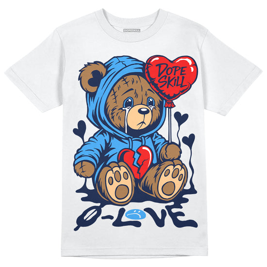 Jordan 3 "Midnight Navy" DopeSkill T-Shirt Broken Bear Graphic Streetwear - White