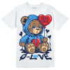 Jordan 3 "Midnight Navy" DopeSkill T-Shirt Broken Bear Graphic Streetwear - White