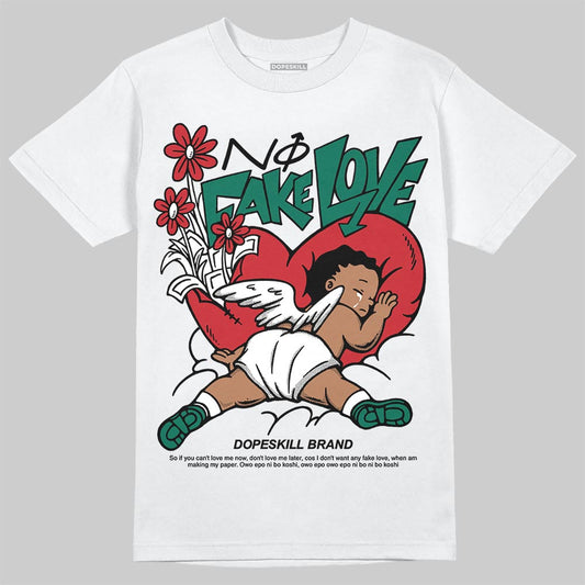 Jordan 3 Mexico 'El Vuelo' DopeSkill T-Shirt No Fake Love Graphic Streetwear - White 