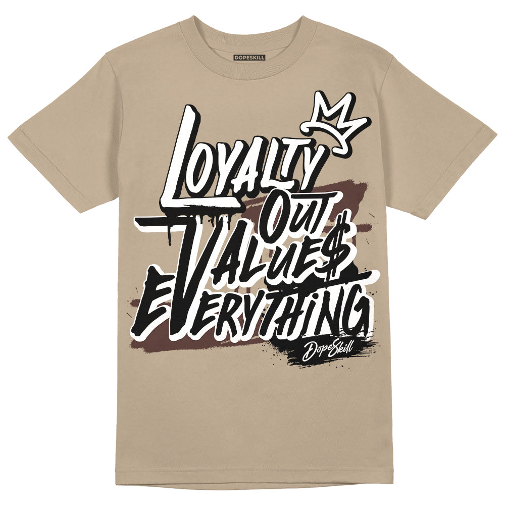 Jordan 1 High OG “Latte” DopeSkill Medium Brown T-shirt LOVE Graphic Streetwear