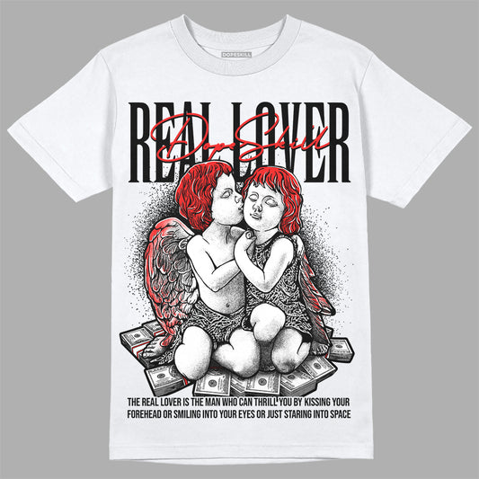 Jordan Spizike Low Bred DopeSkill T-Shirt Real Lover Graphic Streetwear - White 