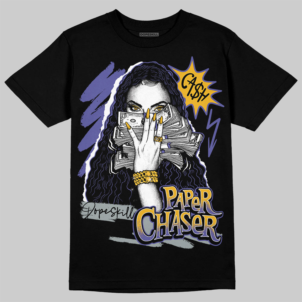 Jordan 4 Retro Lakers DopeSkill T-Shirt NPC Graphic Streetwear - Black