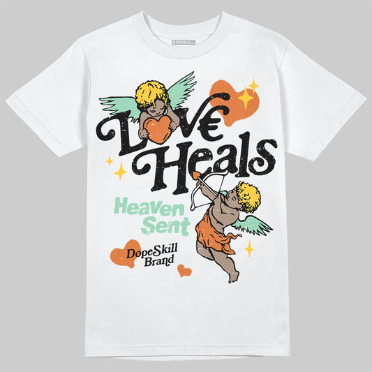 SB Dunk Low Rodeo Tourmaline DopeSkill T-Shirt New Love Heals Graphic Streetwear - White
